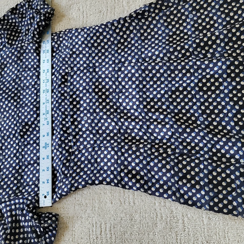 Tory Burch Navy Polka Dot Silk Dress - Picture 8 of 12